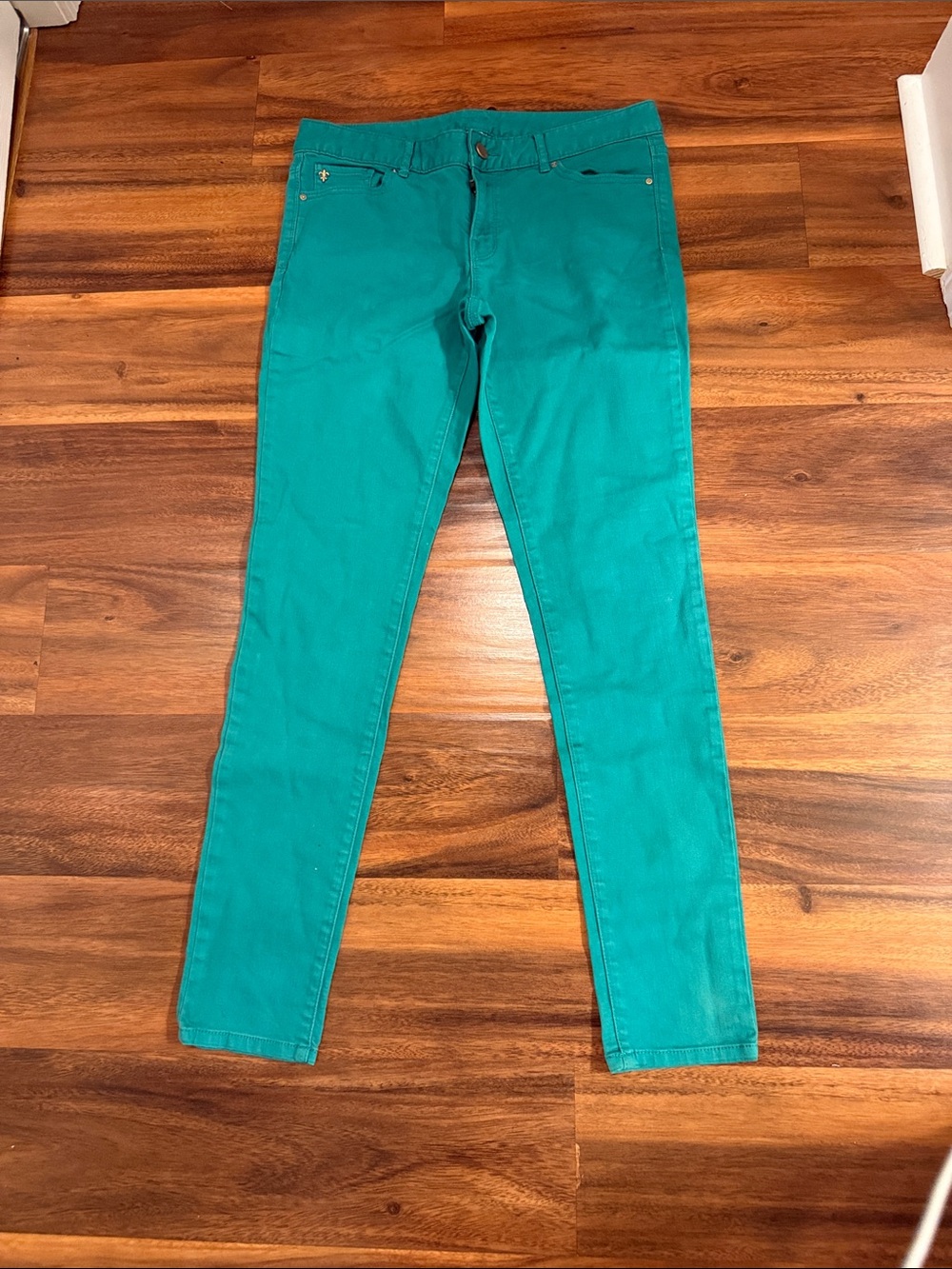 Cache Teal Skinny Jeans